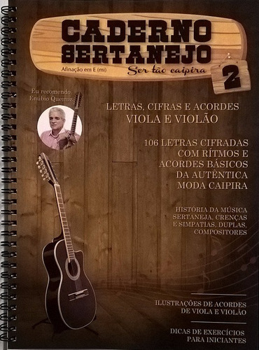 Caderno Sertanejo Vol 2 Músicas Viola E Violão **nota Fiscal