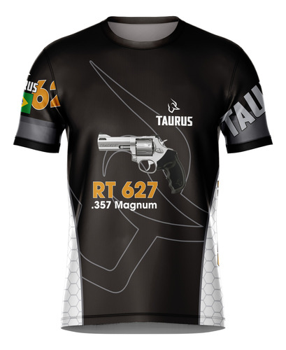 Camiseta Camisa Taurus Rt 627 Magnum Dry Fit Com Prot. Uv+50