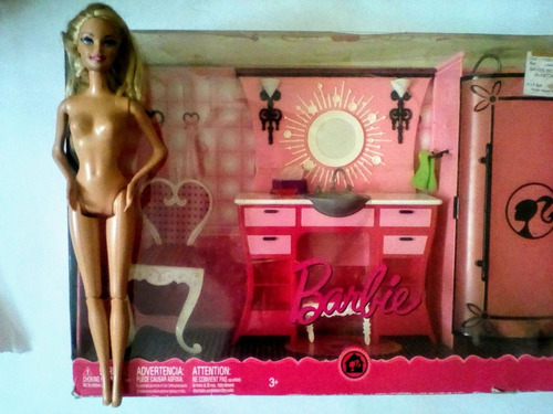 Imagen 1 de 5 de Set  Juego De Baño Barbie Original 