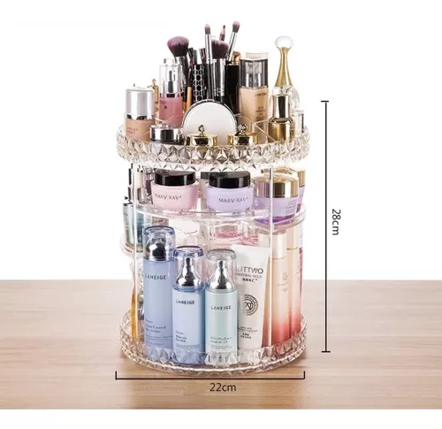 Organizador de maquillaje cuadrado, soporte espacioso para brochas de  maquillaje, giratorio de 360 ​ Ndcxsfigh