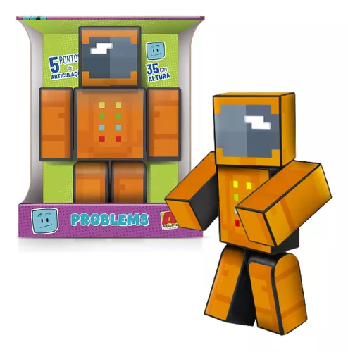 Boneco Zoom Turma do Problems - Grande - 35cm- Minecraft - Streamers-   - Algazarra