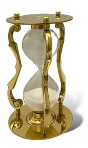 Reloj De Arena Antiguo De 5 Minutos Para Escritorio Náutico