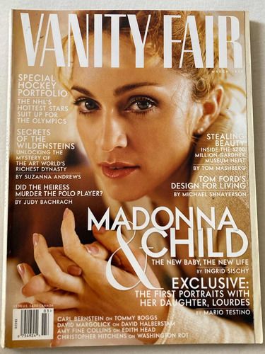 Revista Vanity Fair / Madonna & Child  Marzo 1998 Rare