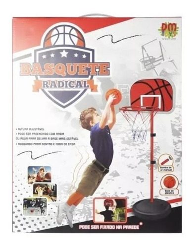 Imagem 5 de 5 de Cesta De Basquete Infantil Brinquedo Regulável Até 139 Cm