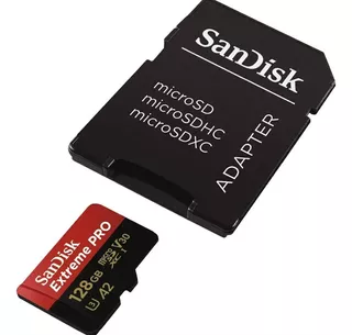Cartão Memória 128gb Micro Sd Extreme Pro 200mbs V30 Sandisk