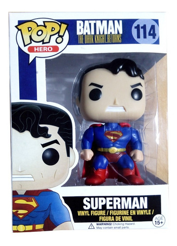 Muñeco Superman Símil Funko Pop! #114 Articulado 9 Cm