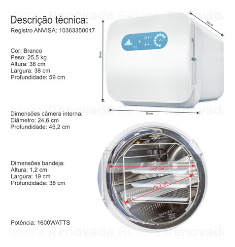 Autoclave Vitale Class 21 Litros Aço Inox Bivolt Cristófoli