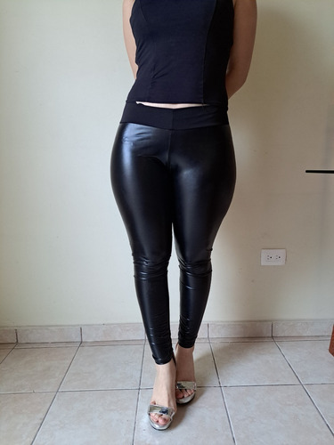 Leggins Tipo Latex Mallones Sexy Stretch Vinipiel Unitalla