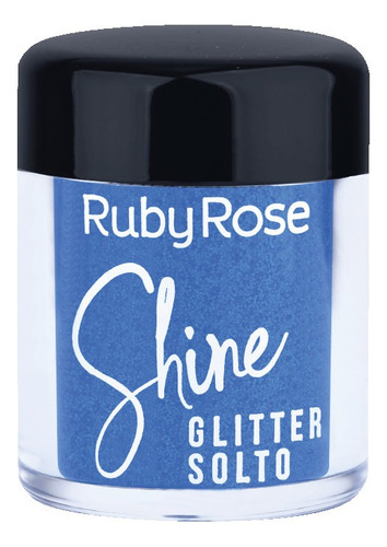 Ruby Rose Glitter Solto Shine Lagoon 6g Cor Da Sombra Azul
