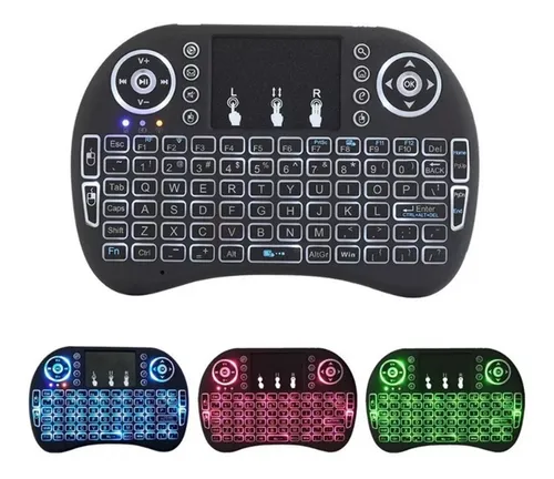 Mini Teclado Inalámbrico Retroiluminado para Smart TV , Portátil, PC  GENERICO