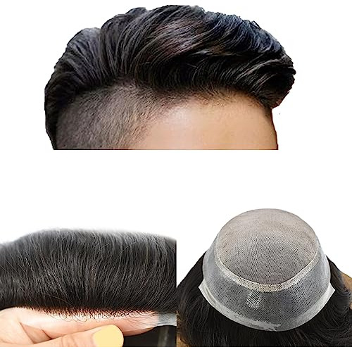 Toupee Para Hombres De Pelo Humano 7x9  120% Negro