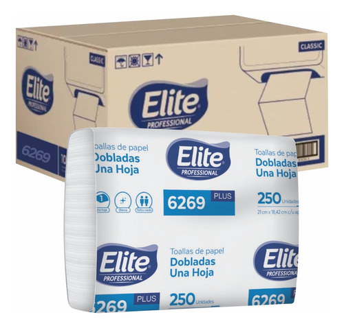 Toalla Papel Blanca Intercalada De Mano Elite 6269 2500 Unid