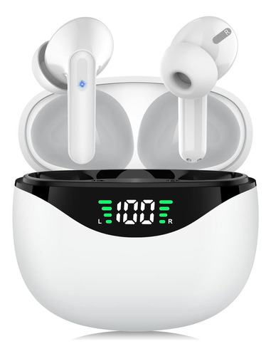 Audífonos Inalambricos Bluetooth Blancos 30 Horas
