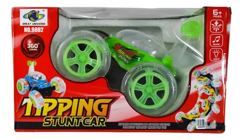 Carro Loco Control Remoto Luces Led Doble Tracción Stunt Car
