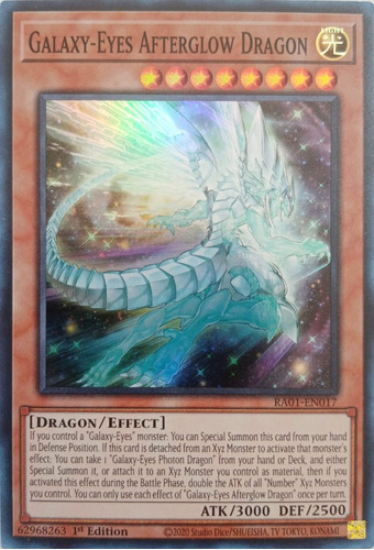 Yu-gi-oh! Galaxy Eyes Afterglo Ra01-en017 1st Edi Super Rara