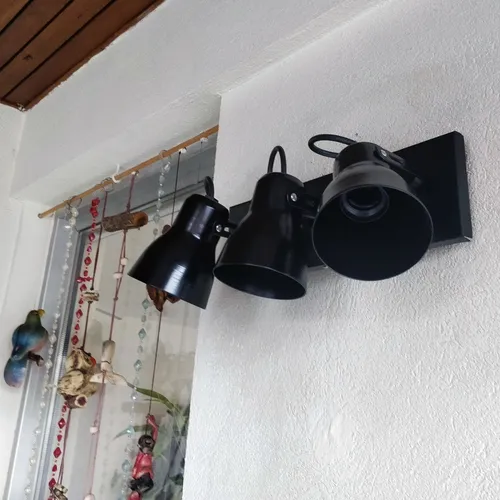 Aplique Spot Económico De Chapa 3 Luces Base Rectangular
