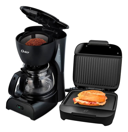 Kit Cafetera Oster Bvstdcdr5b + Sandwichera Ckstsm400 Negra