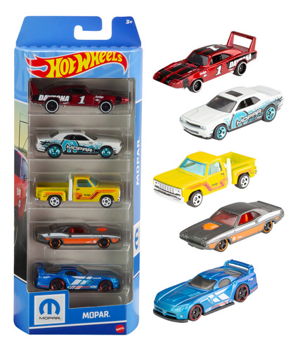 Hot Wheels Die Cast Paquete 5 Autos Varios Modelos Surtidos