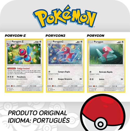 Kit Pokémon Porygon-z Porygon 2 Porygon Elos Inquebráveis