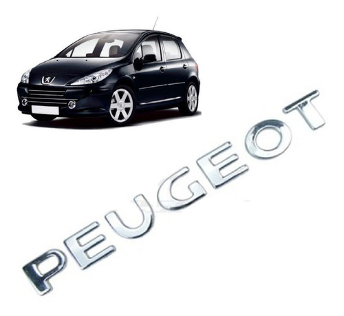 Emblema Nome Peugeot 307 Cromado