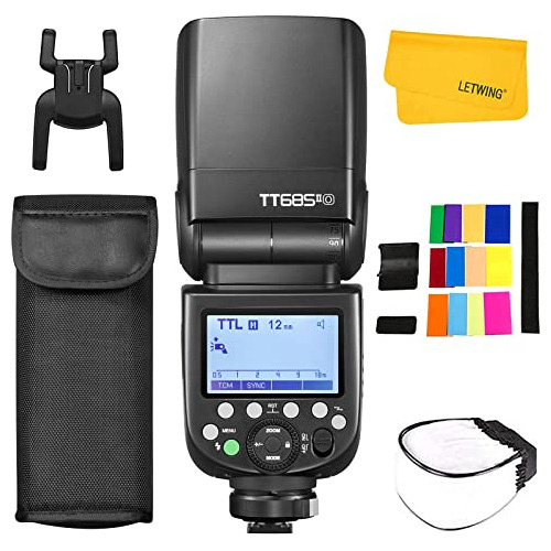 Flash Para Cámara Godox Tt685iio Olympus + Accesorios -negro