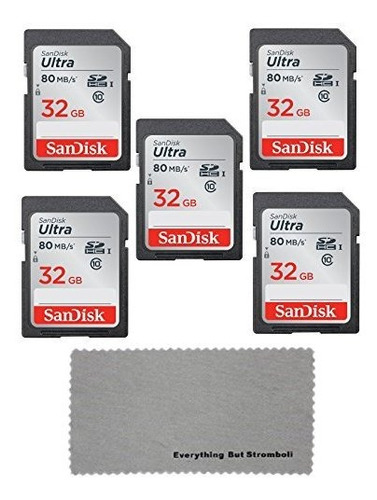 Sandisk Ultra Memoria Flash 32 Gb Clase 10 Sd Hc 5 Pack Tm