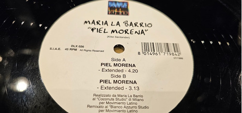 Maria La Barrio Piel Morena Vinilo Maxi Italy 1998 Impecable