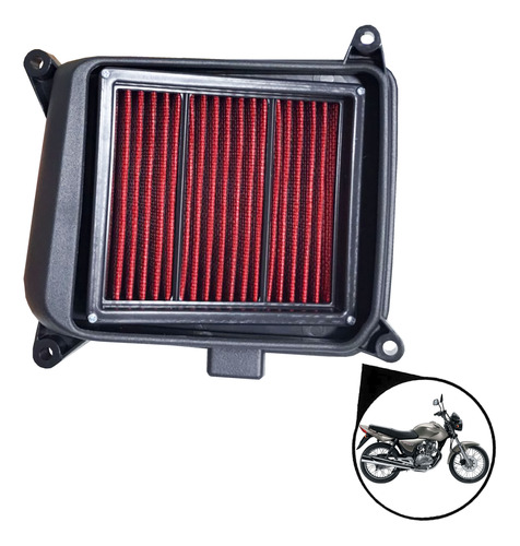 Filtro Ar Esportivo Lavavel Cg 160 Fan 2016 Ate 2023 Preto