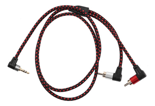 Conector De Micrófono De 90 Grados, 3,5 Mm Macho A 2 Rca Aux