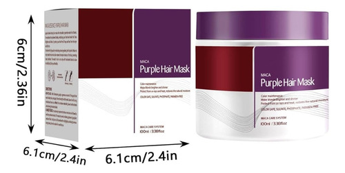 / Máscara De Cabello Morado Con Esencia De Maca.(3.53 Onzas)