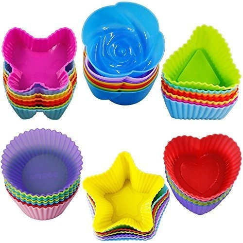 42 Piezas Tazas De Silicona Para Hornear Cupcake Senhai Nons