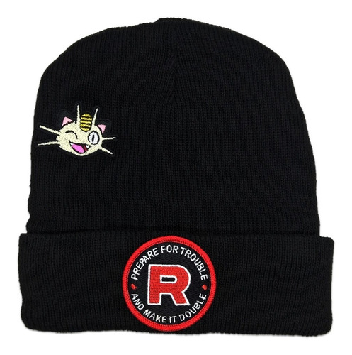 Team Rocket - Gorro Negro - Beanie - Pokémon - Invierno