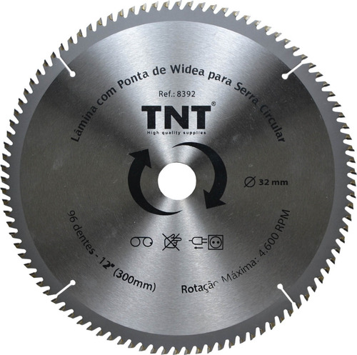 Lâmina P/ Serra De Esquadria Dewalt Dw715 12 Pol. X96 Dentes