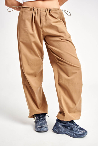 Pantalon Washed Parachute De Gabardina Mujer 47 Street