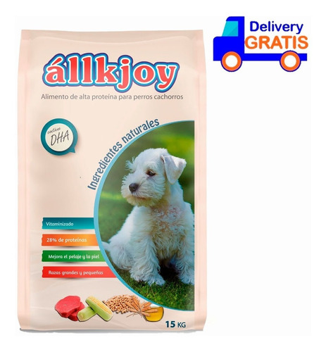 Imagen 1 de 2 de Allkjoy Cachorro 15 Kg Alimento Puppy Dog Original Carne