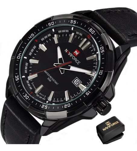 Relógios Naviforce 9056 Original Pulseira Couro Com Caixinha