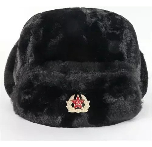 Nueva Gorra Rusa Shapka Ushanka (negra, Medic 60) A2023