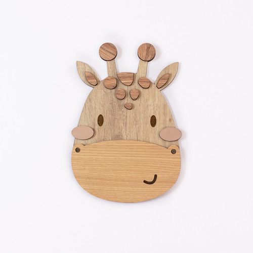 Cuadro Infantil Madera Jirafa Rutilu Deco