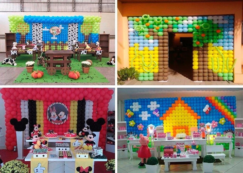 Imagem 4 de 5 de 32 Tela Mágica +medidor+presilha Balões Bexigas Painel Festa
