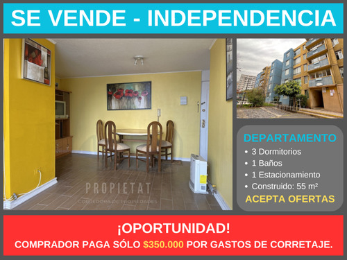 Venta Depto. 3d 1b 1e, Independencia