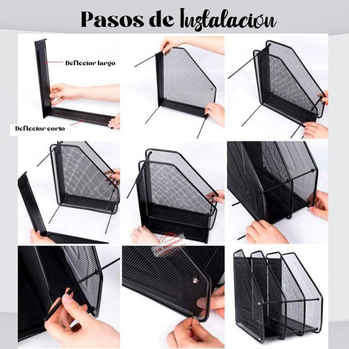 Revistero Organizador Papeles Escritorio Oficina Metal