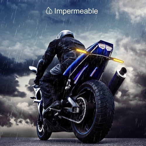 Imagen 7 de 8 de Luces Direccionales Intermitentes De Moto Led Secuencial
