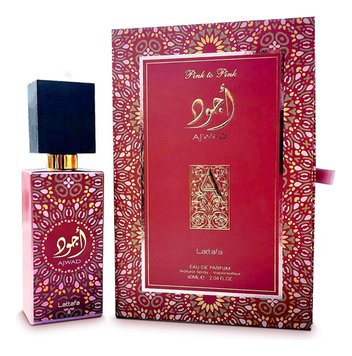 Perfume Ajwad rosa a rosa da Lattafa Edp 60 ml, volume unitário de 100 ml