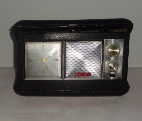 Retro Vintage Radio Am C/ Reloj 1960 Funciona Con Detalle
