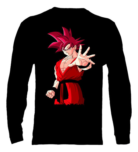 Polera Manga Larga Dragon Ball Super - Goku God - Ver 03