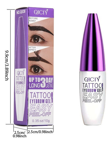 Pasta Para Cejas Impermeabl Duración Resistente Marrón Gris