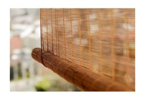 Persiana Enrollable 160x165 Cm Bambú Cedro