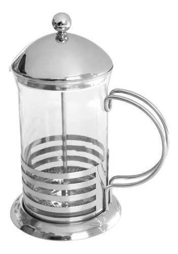 Cafetera Prensa Francesa Manual Plateada X 600 Ml