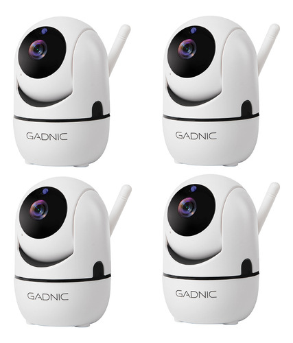 Kit X4 Cámaras De Seguridad Gadnic Ip Wifi Full Hd Nocturna Color Blanco