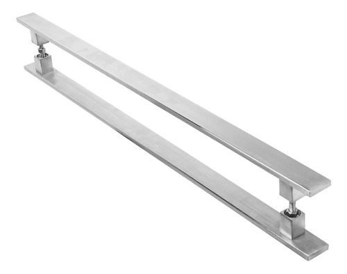 Puxador Inox Escovado Para Porta Pivotante Madeira 90cm